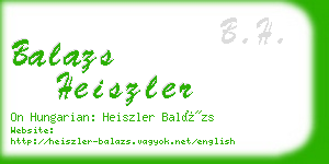 balazs heiszler business card